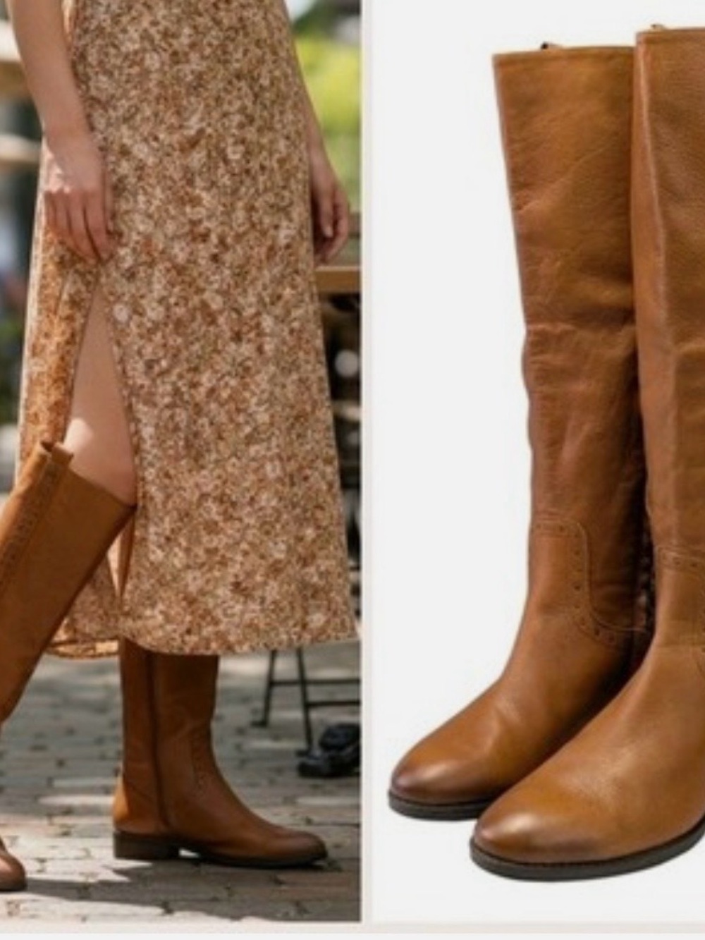 Sam Edelman Prina Studded Brown Leather Riding Tall Brown Leather Boots Size 10